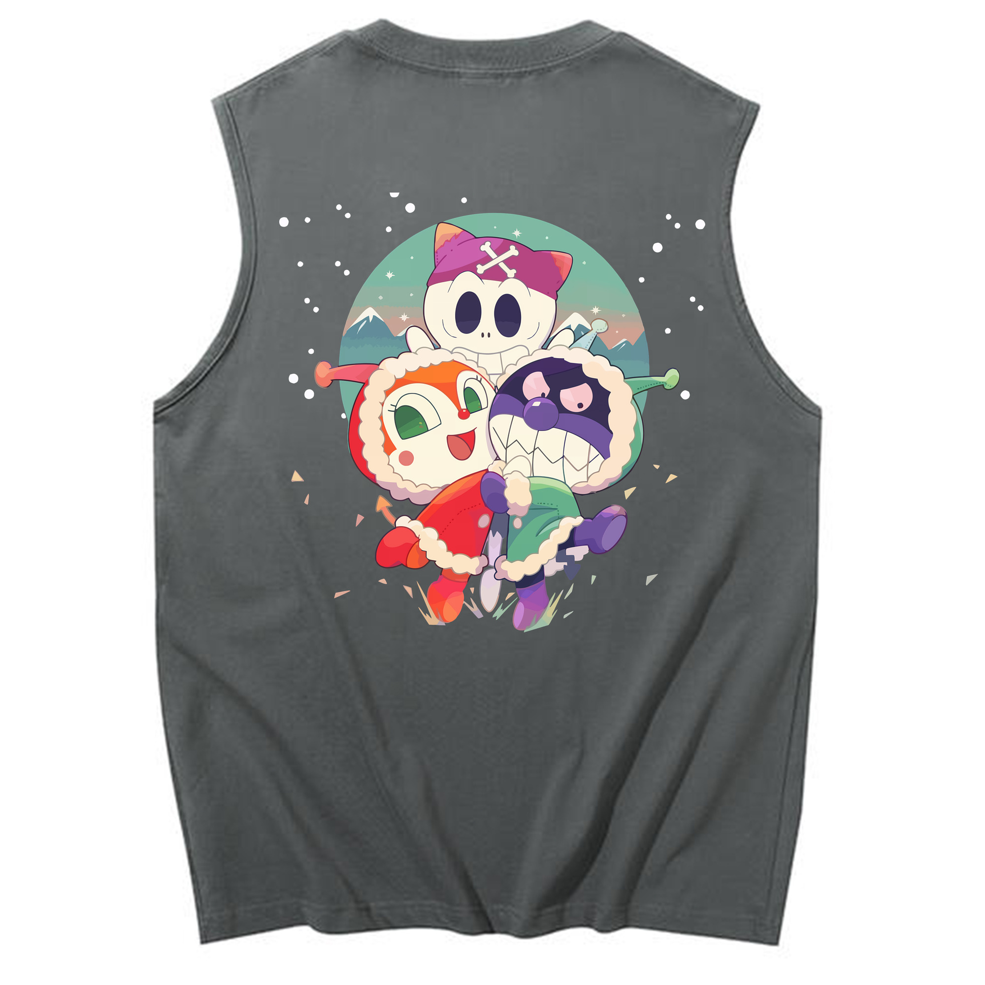 （画像用） アンパンマン Anpanman コットン100％タンクトップ（背面プリント）